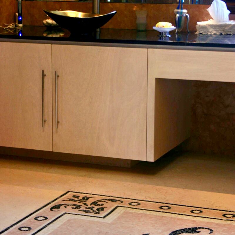 - Custom handmade marble mosaic rug